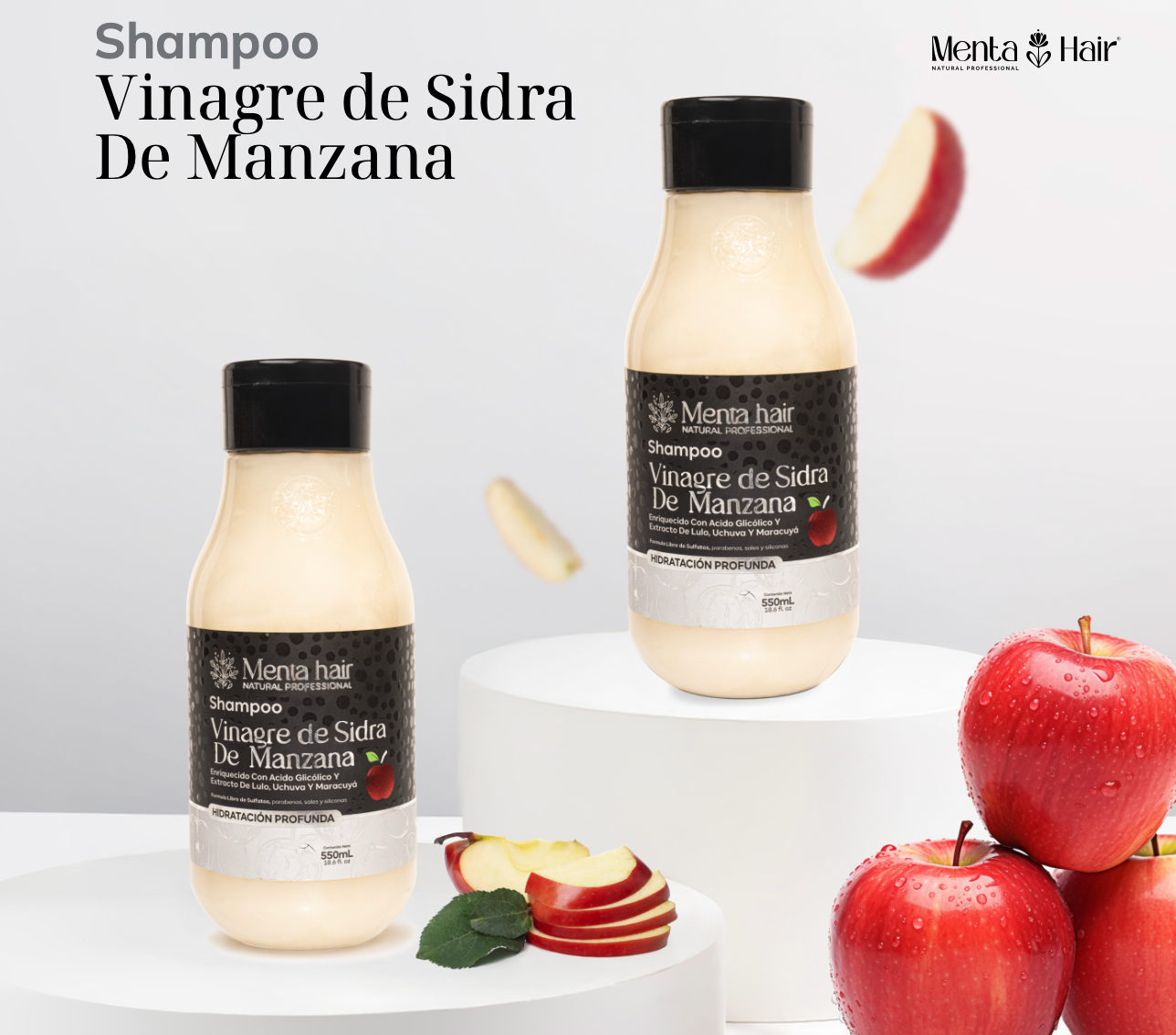 Menta Hair - Shampoo Vinagre de Sidra de Manzana