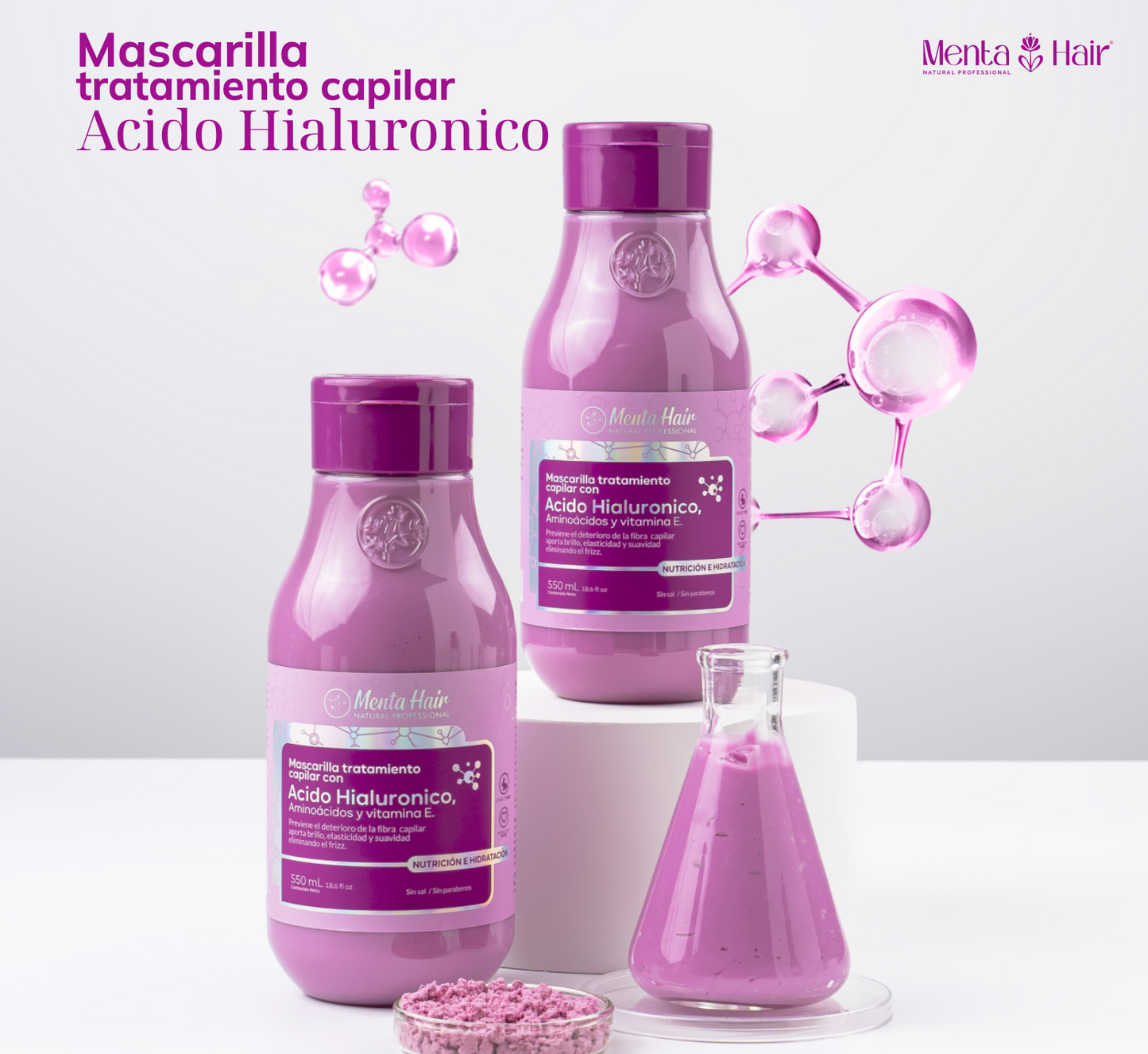 Menta Hair - Mascarilla Capilar Ácido Hialurónico