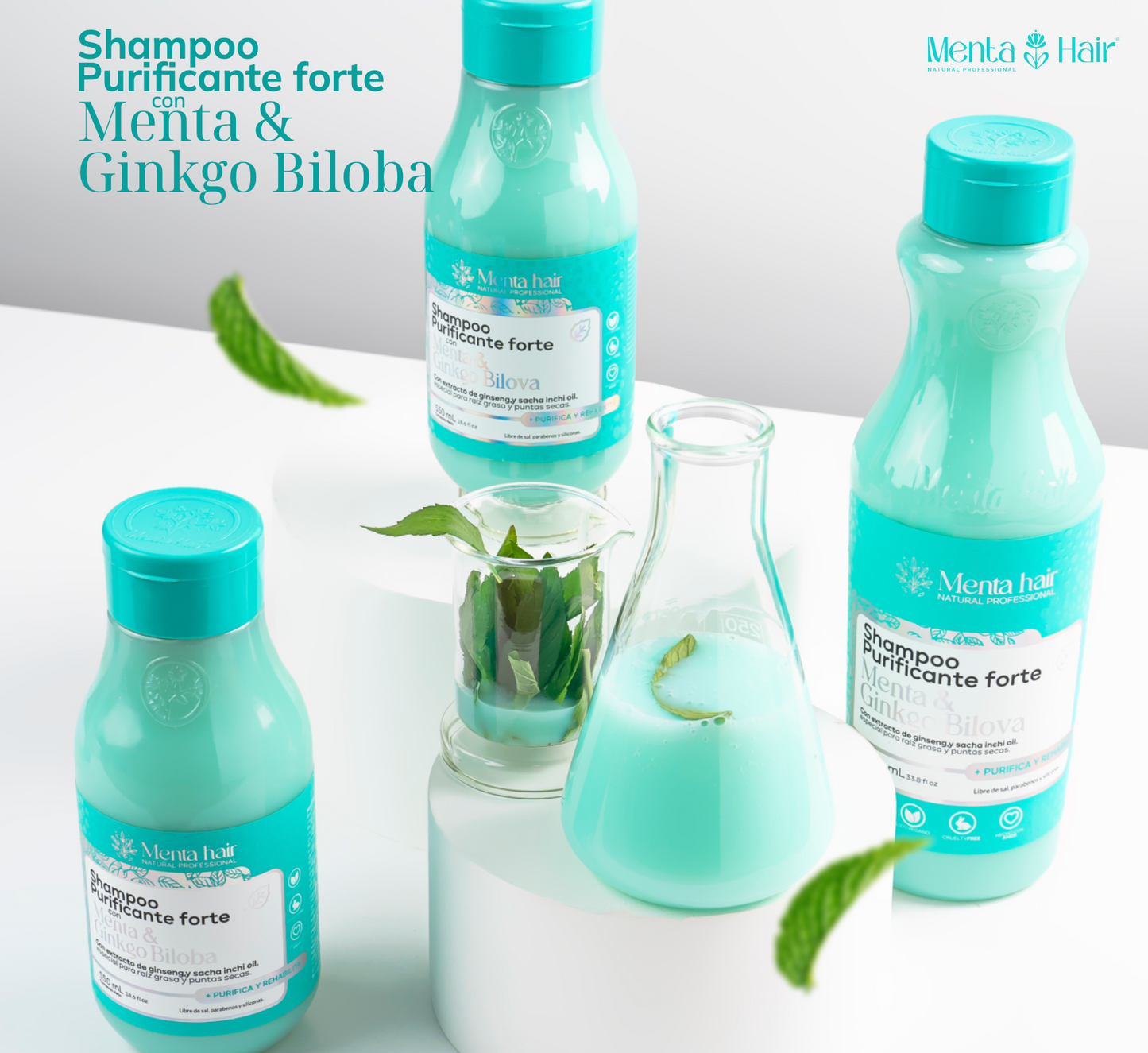 Menta Hair - Shampoo Menta y Ginkgo Biloba